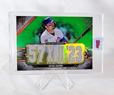 SEIYA SUZUKI 2024 Topps Triple Threads Relic Jersey Card  10/18 57 XBHits 2023