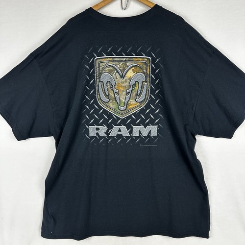 Black T-Shirt w/ Camouflage Dodge Ram Trucks Logo 3XL NWT Graphic Print