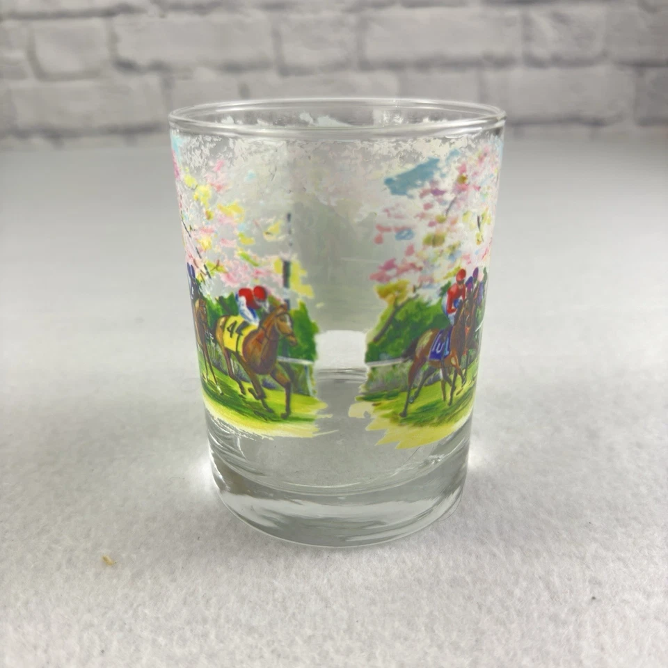 The Spirit of Racing Hand Painted By John Morris Rocks Glass 12oz Kentucky Derby - Image 2 of 4