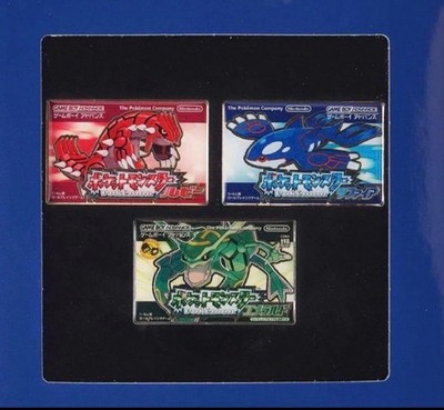 Pokemon Center Package Pins Set Pokemon Ruby & Sapphire Emerald New Sealed