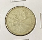 1963 Canada 25 Cents 0.8000 Silver ASW 0.15 Oz Coin Free Shipping