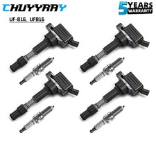 UF816 Ignition Coil Pack 27300-2E601 and Iridium Spark Plugs Set of 4 