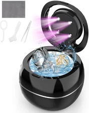 Ultrasonic Jewelry Cleaner, 42 Khz 6 Oz Ring Cleaner Machine Small Portable, Son