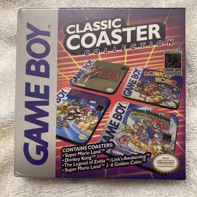 Nintendo Gameboy Classic Coaster - Set of 4 - Mario Zelda Donkey Kong, Sealed