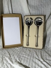 Stainless Steel Salad Server Set Twisted Hand...