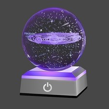 3D Solar System Crystal Ball Nightlight Multicolor Decolamp for B-Solar System