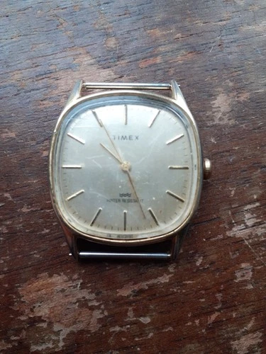 Vtg Timex Mens Mechanical Water Resistant Watch (Working) 34mm UK Made