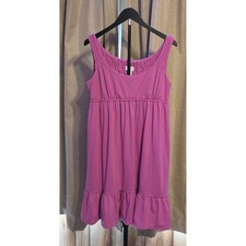 Ann Taylor Loft Sleeveless Ruffle Tiered Sun Dress Women's Size Medium Pink