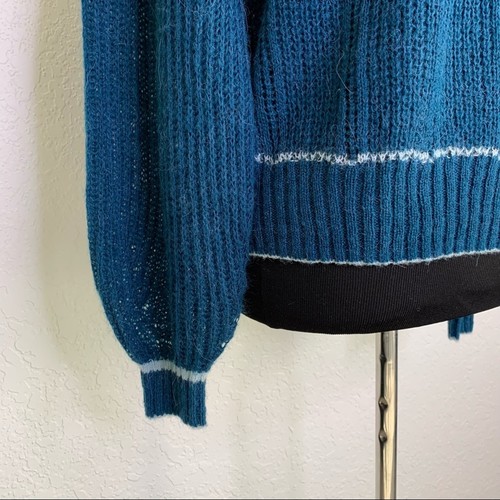 Anthropologie Maeve sweater womens XS NEW teal Lindsay pointelle wool alpaca - Picture 7 of 16