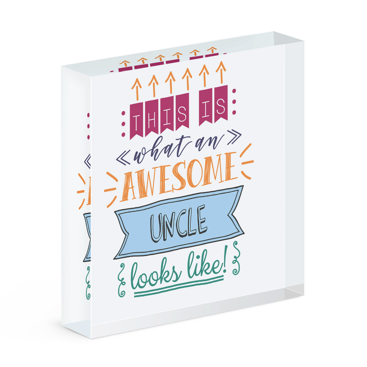 This Is What An Awesome Uncle Looks Like Acrylic Photo Block Frame Funny