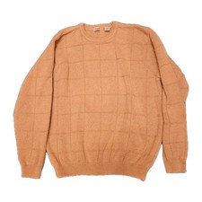 IZOD Mens XL/XG Beige 100 Cotton Long Sleeve Crew Neck Sweater see description