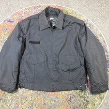 Blauer Jacket Men L Black Police Tactical Zip Out Insulated Liner Epaulettes USA