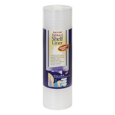 Warp's PM120-C Plast-O-Mat Clear Non Adhesive Ribbed Shelf Liner 20 ft. x 12 in.
