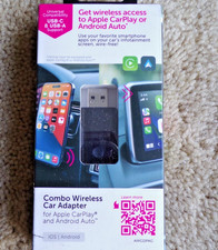 Aluratek - Apple CarPlay and Android Auto Combo Wireless Car Adapter -Black h1