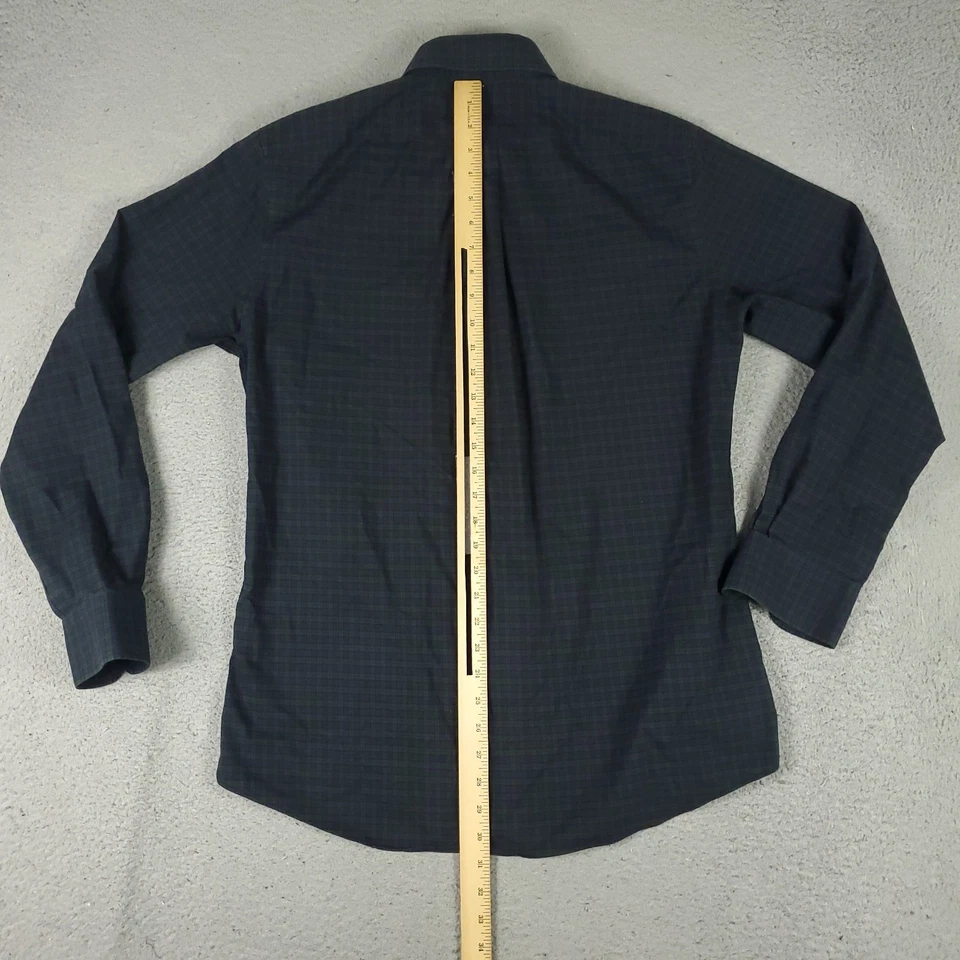 Camisa Ralph Lauren Para Hombres 15.5 Verde Púrpura Vestido a Cuadros Abotonada Manga Larga Foto 3 de 4