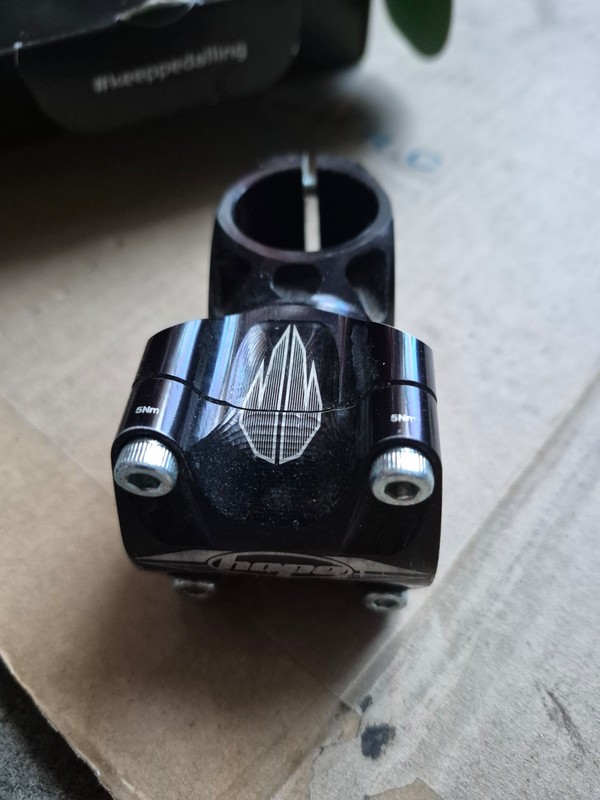 Hope  Stem 0 deg  rise 50mm - Black - for 31.8mm handlebars