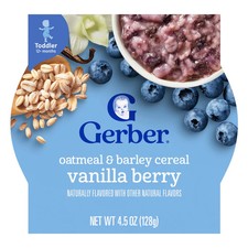 Oatmeal  Barley Cereal, 12 Months, Vanilla Berry, 4.5 oz 128 g 