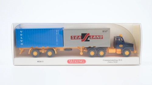 Wiking H0 052401 Volvo N10 contenedor semirremolque 20 ft SeaLand Volvo | Condition: Gebraucht