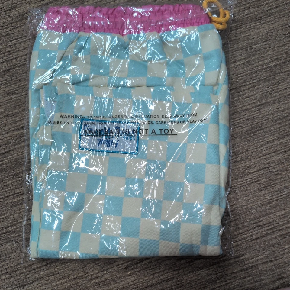 Fallout Blue Check Board Shorts Size 2XL Wavy Waves New Swimsuit - Image 2 of 2