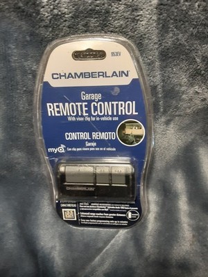 New Open Package Chamberlain 953EV 3-Button Garage Door Remote Black 