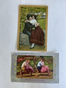 Lot~2 Romance~Happy moments~couple embraces~stone wall+Hoss~2 couples~sawhorses