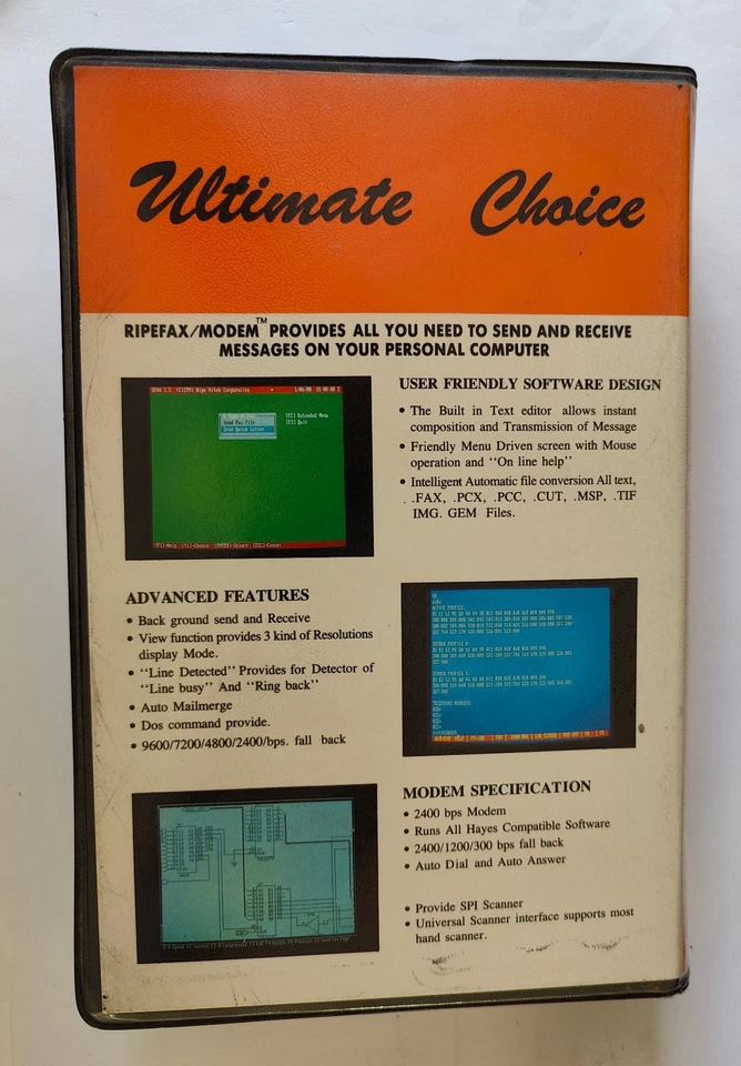 RipeFax Fax Modem Scanner - Vintage Original - Image 2 of 3
