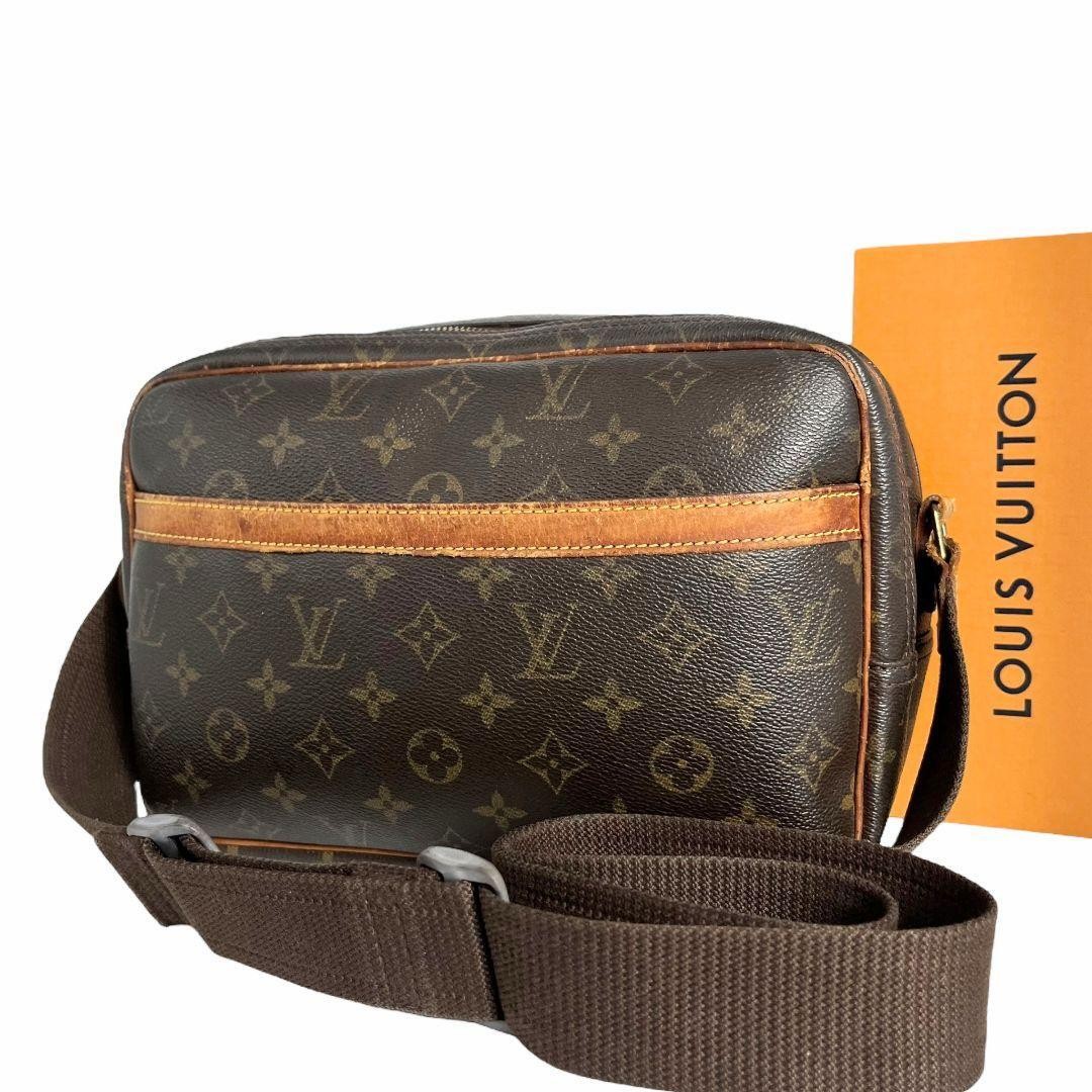 LOUIS VUITTON Monogram Reporter PM Brown Shoulder Bag Crossbody Authenticated Luxury