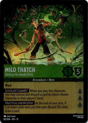 Milo Thatch - Getting His Hands Dirty NM (Foil) Super Rare Wilds Unknown Lorcana
