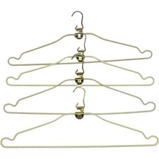 Authentic LOUIS VUITTON 4 Sets Hanger White Metallic