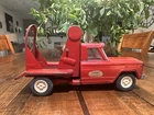 Vintage 1960s Red Tonka Pressed Steel Jeep Cement Mixer Toy Truck No Barrel Drum