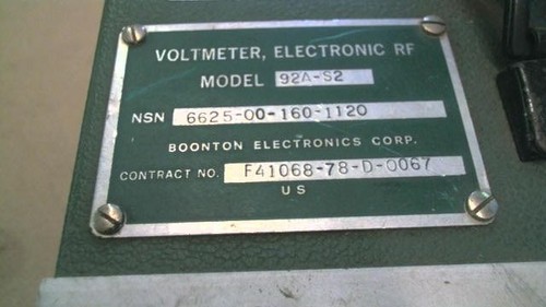 Boonton Electronics Corp 92A-S2 RF Millivoltmeter - Picture 4 of 4