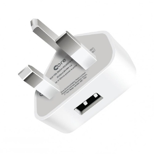 Core USB Charger 3 Pin UK Mains Wall Plug Adapter Kit with Lightning Cable - UK - Picture 3 of 4