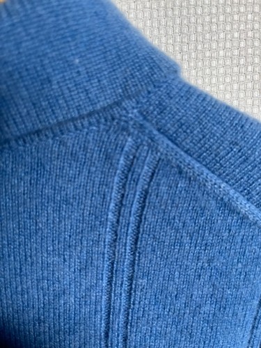 Tasso Elba wunderschöner hellblauer 100% Kaschmir Polopullover, XXL - Bild 6 von 6