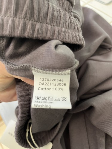 COMMENSE NWT! Dark Gray Elastic Waist Straight Leg Sweatpants w/ Toggle Hem XS - Picture 12 of 12