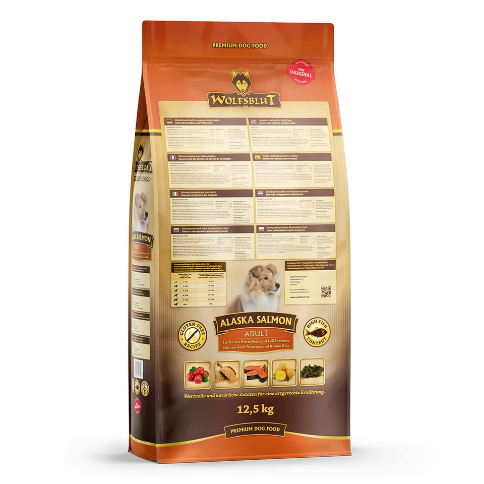 Wolfsblut Adult Alaska Salmon - Lachs und Kartoffeln Trockenfutter 12,5 kg - Bild 3 von 4
