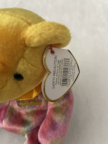 Ty Beanie Baby Bear November Birthday Stuffed Animal Plush Topaz 2001 With Tag - Picture 3 of 9