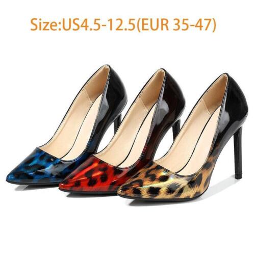Sexy Leopard High Heels Womens Pointed Toe Formal Party Shoes Clubwear Pump Size - Picture 1 of 7