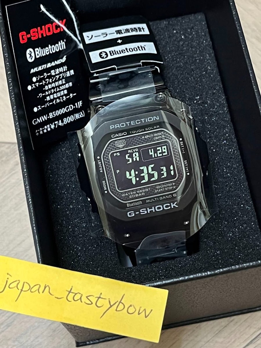 CASIO G-SHOCK GMW-B5000GD-1JF Bluetooth Solar Radio Black Watch | eBay