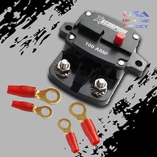 100 AMP IN-LINE POWER MARINE RATED CIRCUIT BREAKER REPLACES FUSE HOLDER 12Volt 