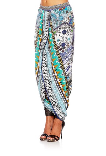 Camilla Silk Wrap Front Harem Pants M /12AU 8US Everlasting Udaipur RRP $599 EUC - Picture 21 of 24