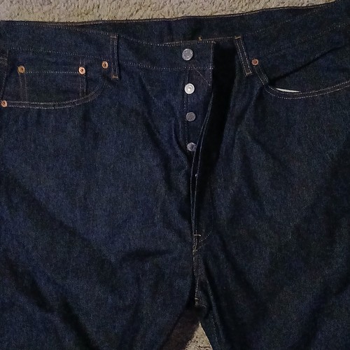 LEVI STRAUSS Men Regular Straight Stretch Cotton Denim Jean - 42x30 Blue  - Picture 5 of 8