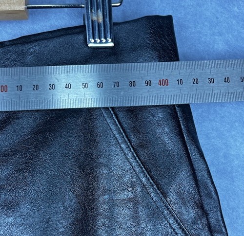 Princess Polly Pants Black Faux Leather High Waisted Straight Pocket BNWT 14 - Picture 6 of 11