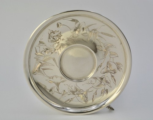 Art Nouveau Solid Silver Cup and its Saucer Minerva Hallmark France Silverware - Picture 12 of 14