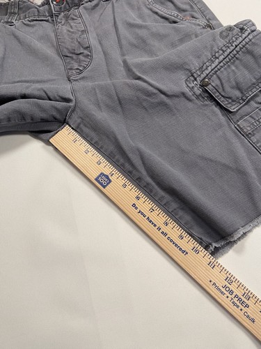 Vintage Op Men's Cargo Shorts Grey 30 Frayed Hem Skate Board Surf Sun Beach - Picture 13 of 15