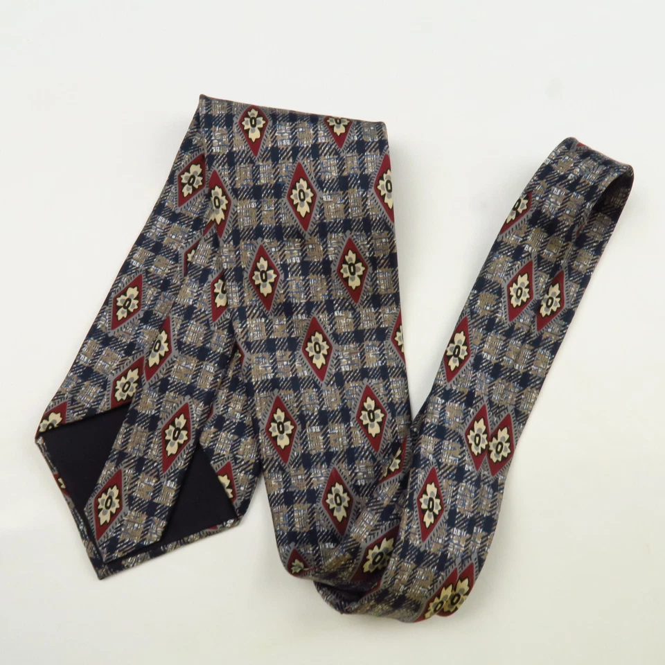 Moda Prendas para el cuello para hombre Corbata Multi Geométrica Diamante Estampado a Cuadros Seda 56x3.75 Foto 4 de 4