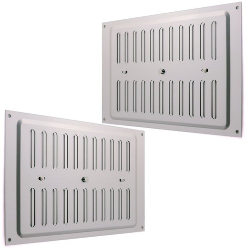 2x ADJUSTABLE OPEN & CLOSE VENTS 9" x 6" Metal Aluminium Door Wall Air Cover UK - Picture 4 of 13