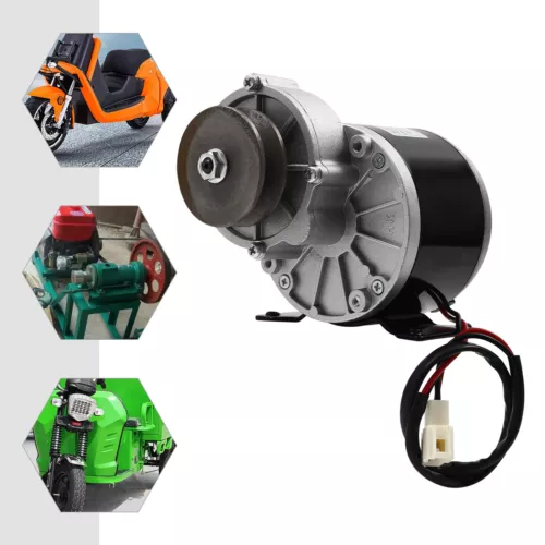 Motor eléctrico de reducción de engranajes 36V/12V potente motor eléctrico con polea de correa - Imagen 5 de 38