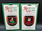 Vtg New Christmas Easy Etched Glass Rub On Holiday Designs Netherlands Stocking