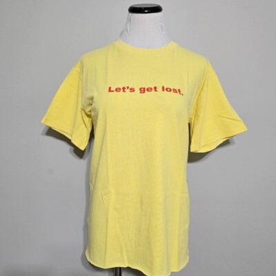 NEW Forever 21 Lets Get Lost T Shirt M Coastal Cowgirl Flea Bitten Distressed