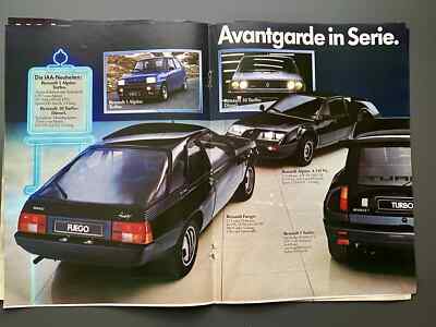 Renault IAA ´81 Galerie Alpine Fuego R5 Turbo 8 Seiten 1981 Vintage Ad Werbung